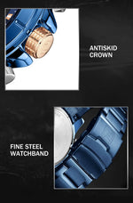 Naviforce relógios masculino militar esportes relógio de pulso alta qualidade luxo quartzo aço dupla exibição relógio masculino relogio masculino