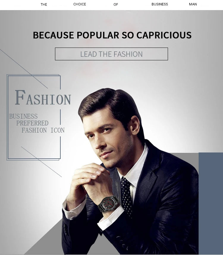 Relógio Masculino de Luxo Curren com Pulseira de Couro - ELITAN RELÓGIO