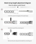 Wwoor-relógio masculino de quartzo, aço inoxidável, ouro, à prova d'água, com data quadrada, marca de luxo, para homens