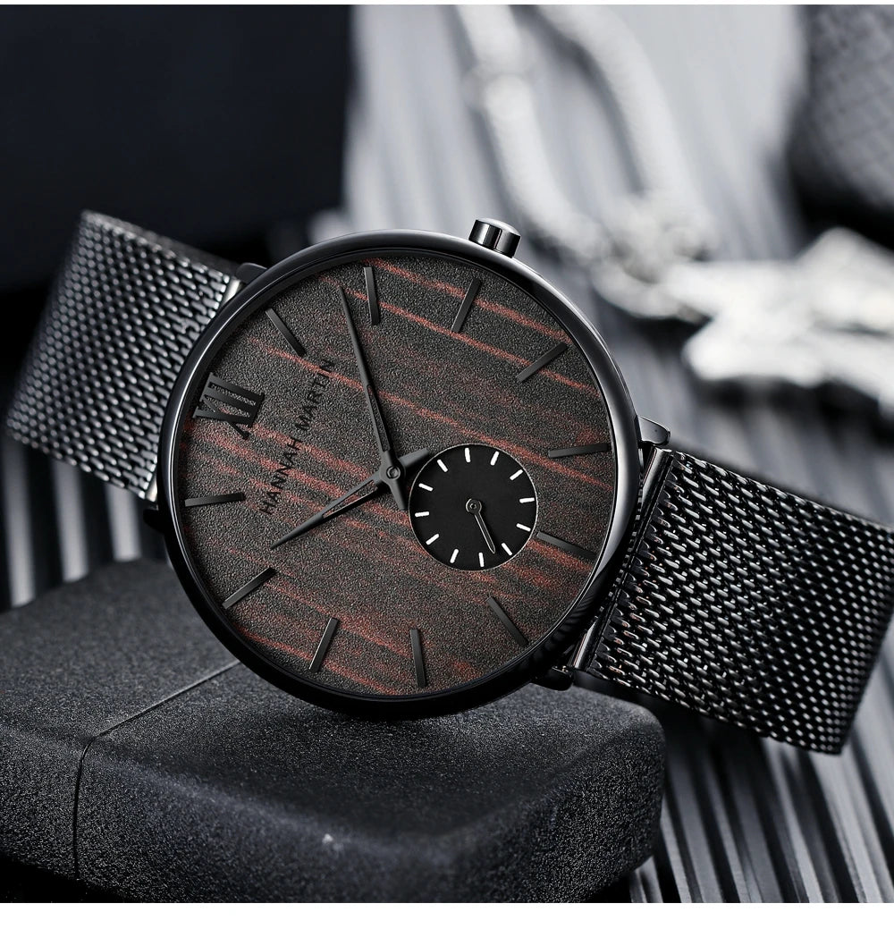 Dropship moda design simples à prova dwaterproof água malha de aço inoxidável pequeno mostrador relógios masculinos marca superior luxo quartzo relogio masculino