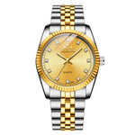 CHENXI-Relógio quartzo dourado masculino, strass, pulseira de aço inoxidável, impermeável, relógios de pulso empresariais para homens, várias cores, moda