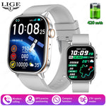 Lige 2025 para android ios gps relógio inteligente feminino 2.01 "tela hd freqüência cardíaca bluetooth chamada bússola ip68 à prova dip68 água masculino smartwatch