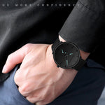 Dropship moda design simples à prova dwaterproof água malha de aço inoxidável pequeno mostrador relógios masculinos marca superior luxo quartzo relogio masculino