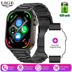 Lige 2025 para android ios gps relógio inteligente feminino 2.01 "tela hd freqüência cardíaca bluetooth chamada bússola ip68 à prova dip68 água masculino smartwatch