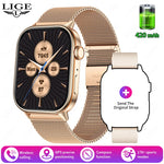 Lige 2025 para android ios gps relógio inteligente feminino 2.01 "tela hd freqüência cardíaca bluetooth chamada bússola ip68 à prova dip68 água masculino smartwatch