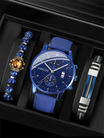 Preto clássico relógio de quartzo masculino dial relógio moda redonda quartzo simples relógio casual para esportes versátil relógio de couro