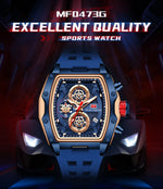 MINI FOCUS Multifuncional Casual Luxo Relógio de Quartzo Relógios para Homens Relógio de Pulso Cronógrafo À Prova D 'Água 0473G