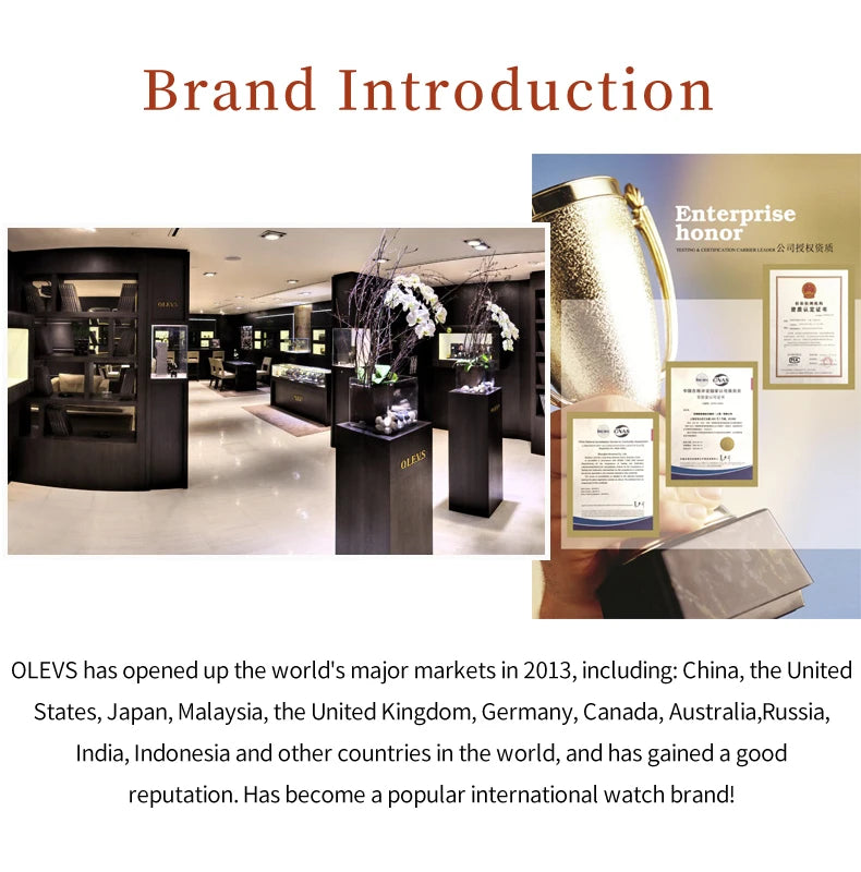 Olevs clássicos pulseira de couro relógio de quartzo para mulheres moda elegante diamante senhoras relógio à prova dwaterproof água data relógio de quartzo feminino