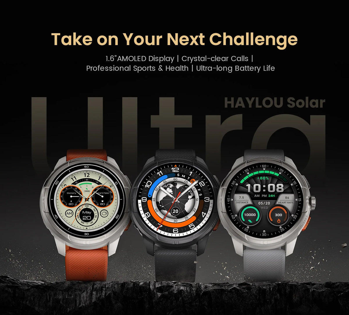 Smartwatch HAYLOU Solar Ultra GPS da ELITAN RELÓGIO