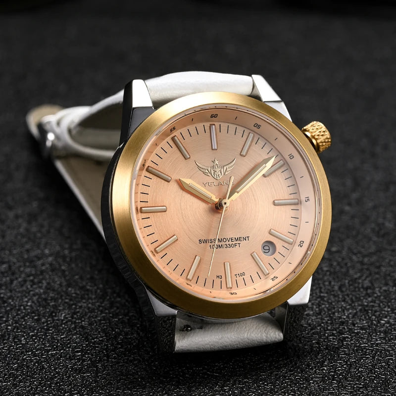 Yelang v1010 36mm relógio feminino elegante relógio de quartzo para mulheres estudante moda à prova dwaterproof água relógios safira presente luxo luminoso