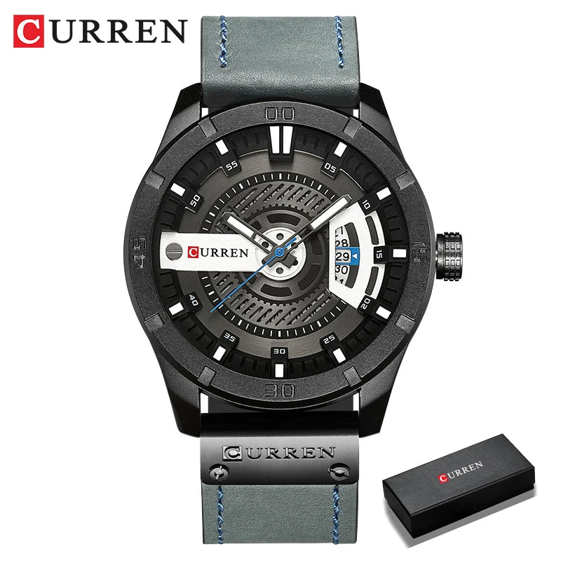 Curren moda quente relógios criativos casual militar quartzo esportes relógio de pulso exibição data masculino hodinky relogio masculino