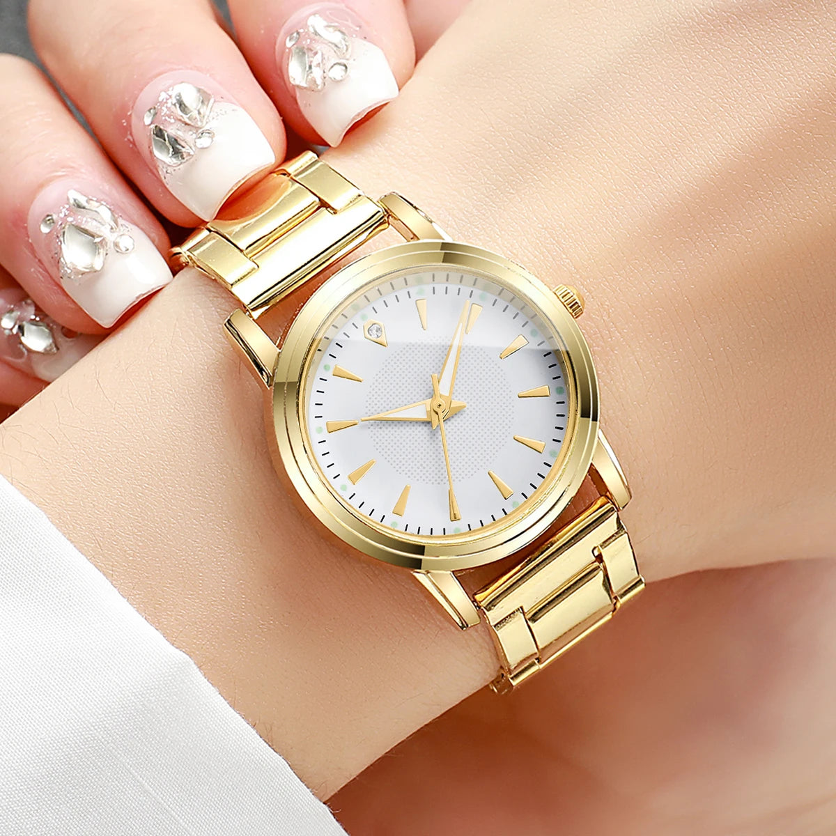 2 pçs relógios de casal masculino relógio de negócios moda analógico feminino relógio de quartzo (sem caixa)