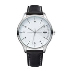 Top marca novo relógio masculino pulseira de couro ultra fino relógio minimalista para homens casual simples quartzo relógios à prova dwaterproof água
