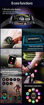 Novo ao ar livre smartwatch das mulheres dos homens bluetooth chamada monitor de saúde freqüência cardíaca relógios militares gps pista esportes fitness relógio inteligente