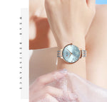 CURREN-quartzo relógios para mulheres, simples pulseira de aço inoxidável, flor Design Dial, moda