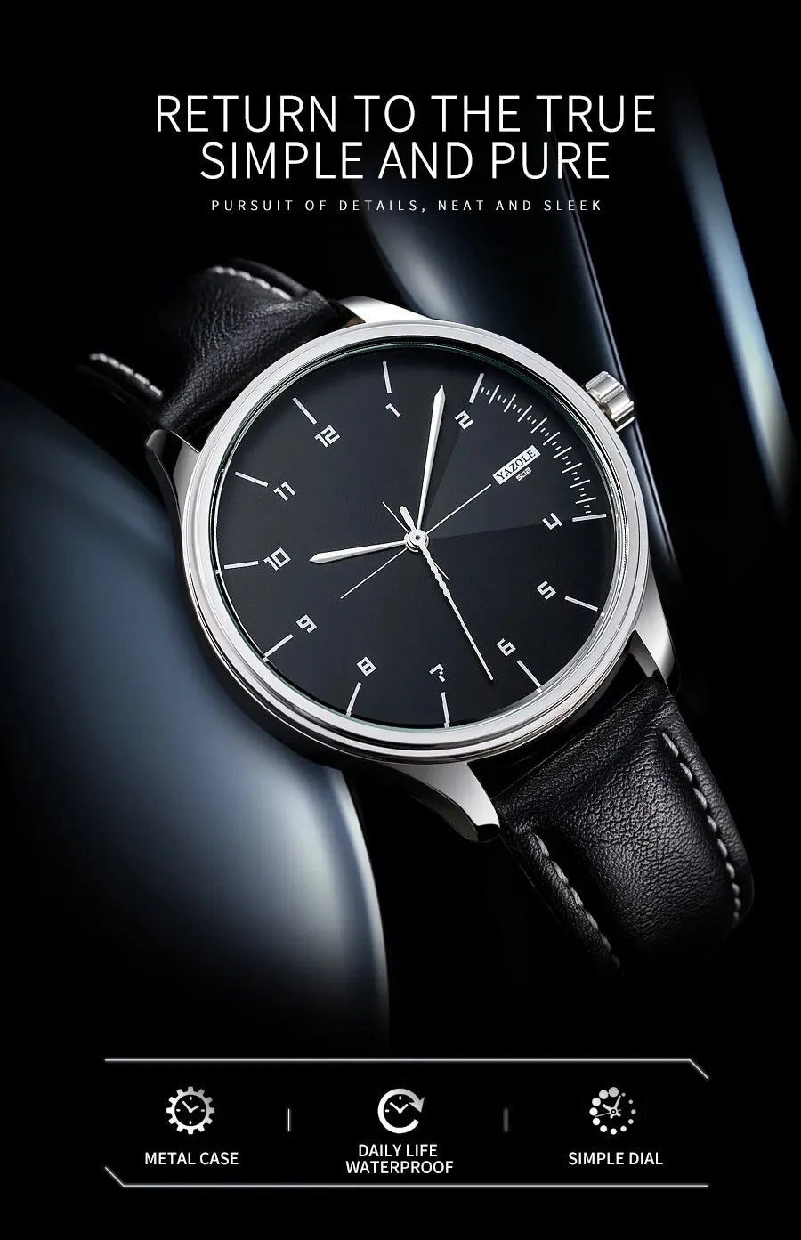 Top marca novo relógio masculino pulseira de couro ultra fino relógio minimalista para homens casual simples quartzo relógios à prova dwaterproof água