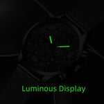 Deyros moda masculina relógios minimalistas negócios casual relógio de quartzo simples masculino malha de aço inoxidável relógio reloj hombre