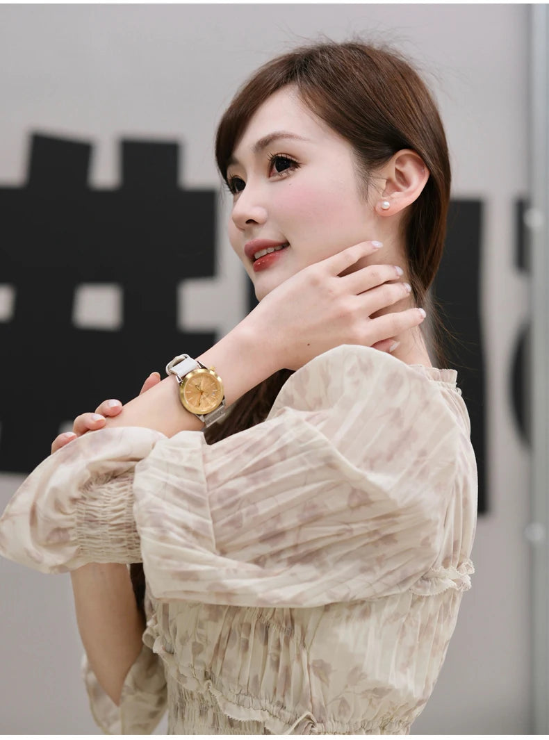 Yelang v1010 36mm relógio feminino elegante relógio de quartzo para mulheres estudante moda à prova dwaterproof água relógios safira presente luxo luminoso