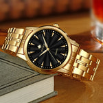 WWOOR-Relógio Masculino De Aço Inoxidável Impermeável De Luxo, Relógio De Quartzo Masculino, Relógios De Moda Casual, Original