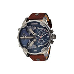 Relógio masculino luxuoso de aço inoxidável – Relógio de quartzo com mostrador analógico grande para negócios e roupas casuais – Cronógrafo esportivo à prova d'água