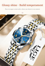 Lige elegante ultrafino estilo nórdico simples movimento de quartzo relógio de pulso feminino moda pulseira de aço inoxidável cinto mulher relógio