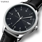 Top marca novo relógio masculino pulseira de couro ultra fino relógio minimalista para homens casual simples quartzo relógios à prova dwaterproof água