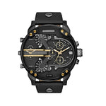 Relógio masculino luxuoso de aço inoxidável – Relógio de quartzo com mostrador analógico grande para negócios e roupas casuais – Cronógrafo esportivo à prova d'água