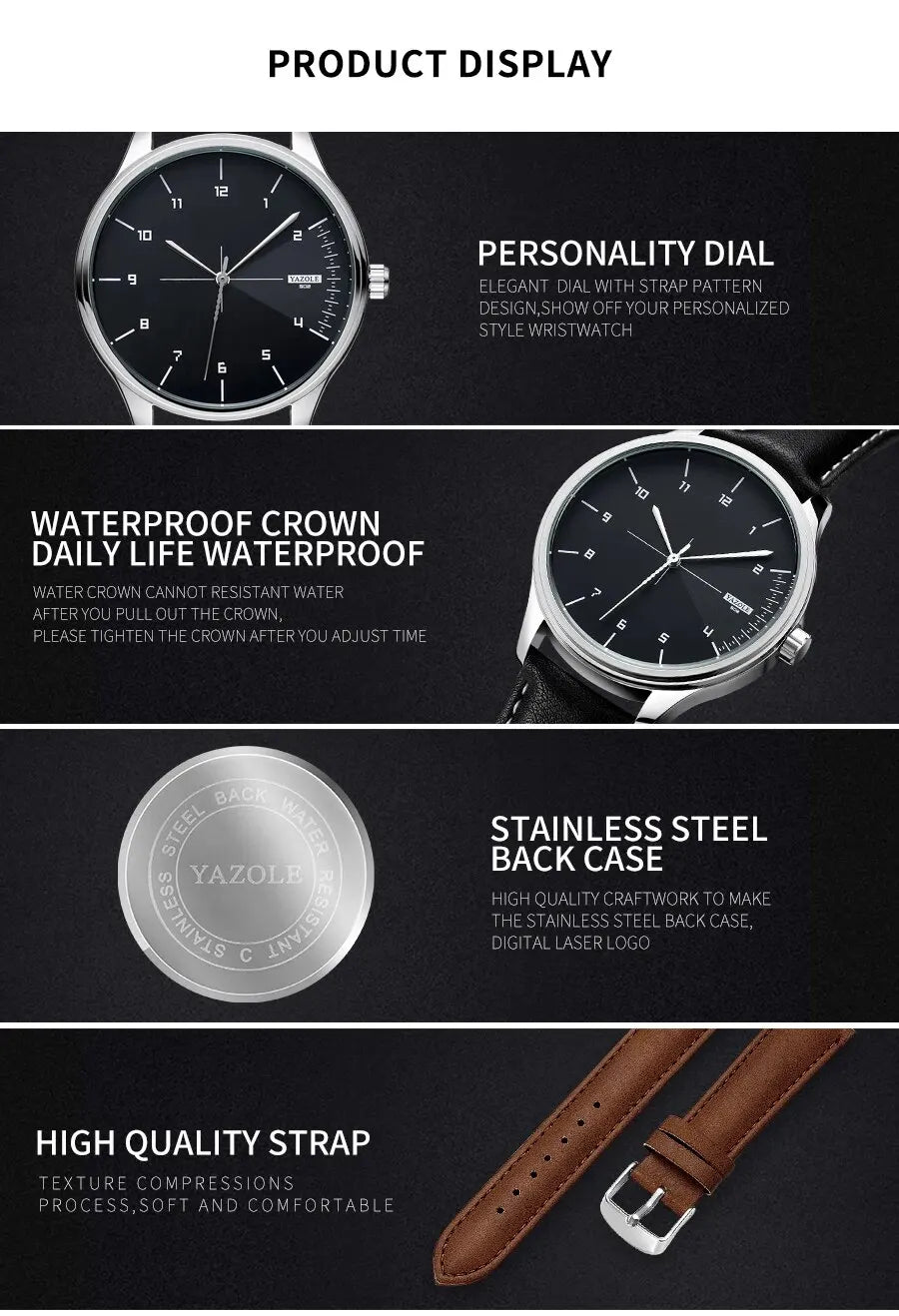 Top marca novo relógio masculino pulseira de couro ultra fino relógio minimalista para homens casual simples quartzo relógios à prova dwaterproof água