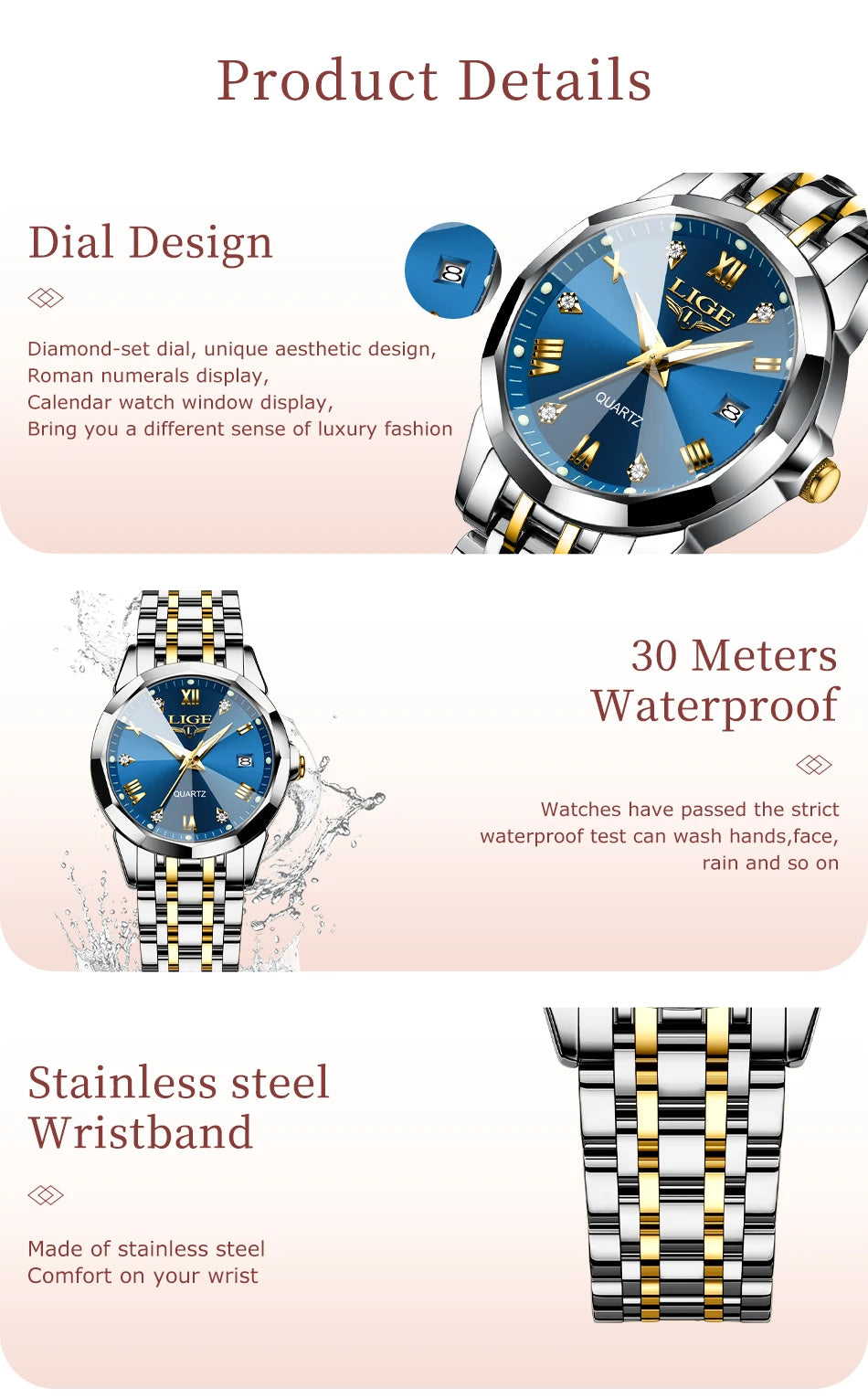 Lige elegante ultrafino estilo nórdico simples movimento de quartzo relógio de pulso feminino moda pulseira de aço inoxidável cinto mulher relógio