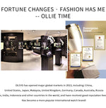 Olevs 5523 marca original relógios femininos moda à prova dwaterproof água pulseira de couro relógio de quartzo para senhora cronógrafo relógio de pulso luminoso