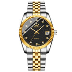CHENXI-Relógio quartzo dourado masculino, strass, pulseira de aço inoxidável, impermeável, relógios de pulso empresariais para homens, várias cores, moda