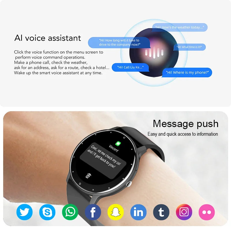 ELITAN RELÓGIO Smartwatch LIGE com Chamada Bluetooth e IP67 à Prova d'Água