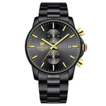 Novo cheetah relógio masculino marca de luxo negócios preto relógios quartzo dos homens à prova dwaterproof água cronógrafo esporte relógio pulso data masculino