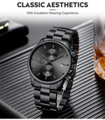 Novo cheetah relógio masculino marca de luxo negócios preto relógios quartzo dos homens à prova dwaterproof água cronógrafo esporte relógio pulso data masculino