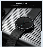 Dropship moda design simples à prova dwaterproof água malha de aço inoxidável pequeno mostrador relógios masculinos marca superior luxo quartzo relogio masculino