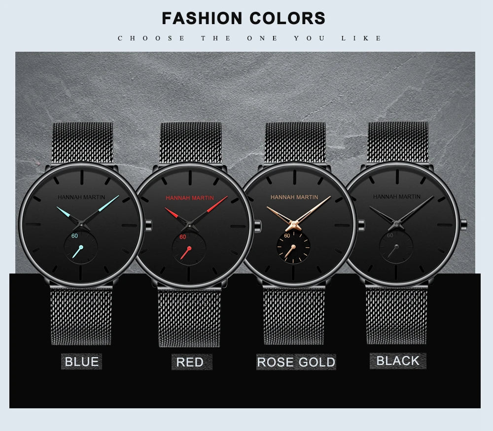 Dropship moda design simples à prova dwaterproof água malha de aço inoxidável pequeno mostrador relógios masculinos marca superior luxo quartzo relogio masculino