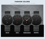 Dropship moda design simples à prova dwaterproof água malha de aço inoxidável pequeno mostrador relógios masculinos marca superior luxo quartzo relogio masculino