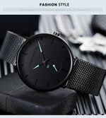 Dropship moda design simples à prova dwaterproof água malha de aço inoxidável pequeno mostrador relógios masculinos marca superior luxo quartzo relogio masculino