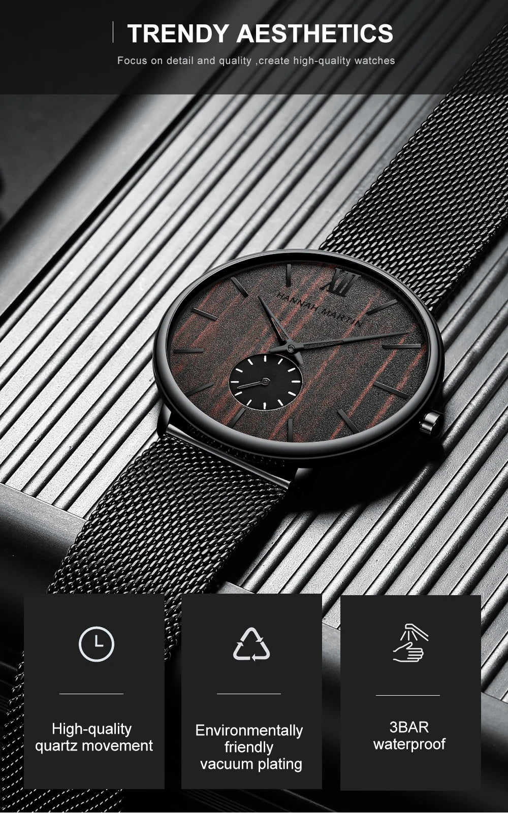 Dropship moda design simples à prova dwaterproof água malha de aço inoxidável pequeno mostrador relógios masculinos marca superior luxo quartzo relogio masculino