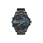 Relógio masculino luxuoso de aço inoxidável – Relógio de quartzo com mostrador analógico grande para negócios e roupas casuais – Cronógrafo esportivo à prova d'água