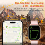 Lige 2025 para android ios gps relógio inteligente feminino 2.01 "tela hd freqüência cardíaca bluetooth chamada bússola ip68 à prova dip68 água masculino smartwatch