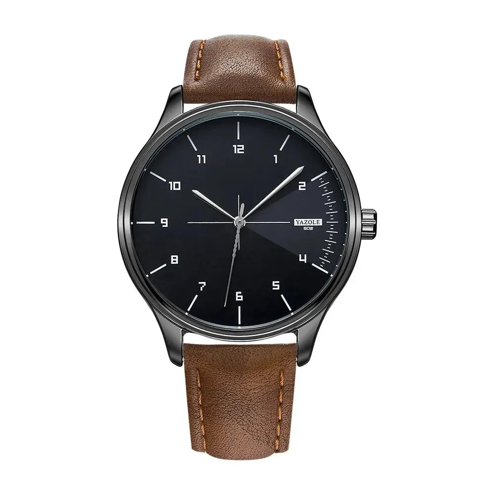 Top marca novo relógio masculino pulseira de couro ultra fino relógio minimalista para homens casual simples quartzo relógios à prova dwaterproof água