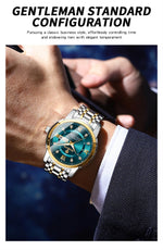 PENGAGAR-Relógio Quartz Masculino, Impermeável, Data Week, Relógio De Pulso Luminoso, Relógios De Aço Inoxidável, Relógio Masculino, Relógio Esportivo