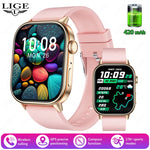 Lige 2025 para android ios gps relógio inteligente feminino 2.01 "tela hd freqüência cardíaca bluetooth chamada bússola ip68 à prova dip68 água masculino smartwatch