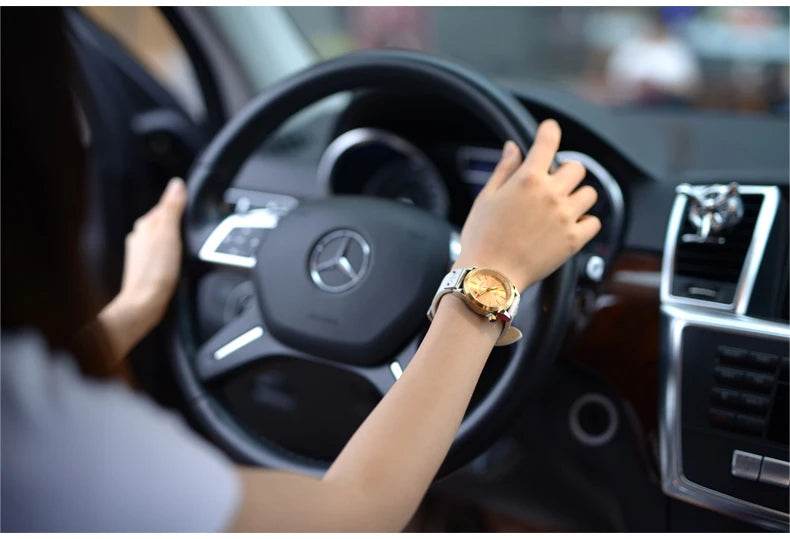 Yelang v1010 36mm relógio feminino elegante relógio de quartzo para mulheres estudante moda à prova dwaterproof água relógios safira presente luxo luminoso