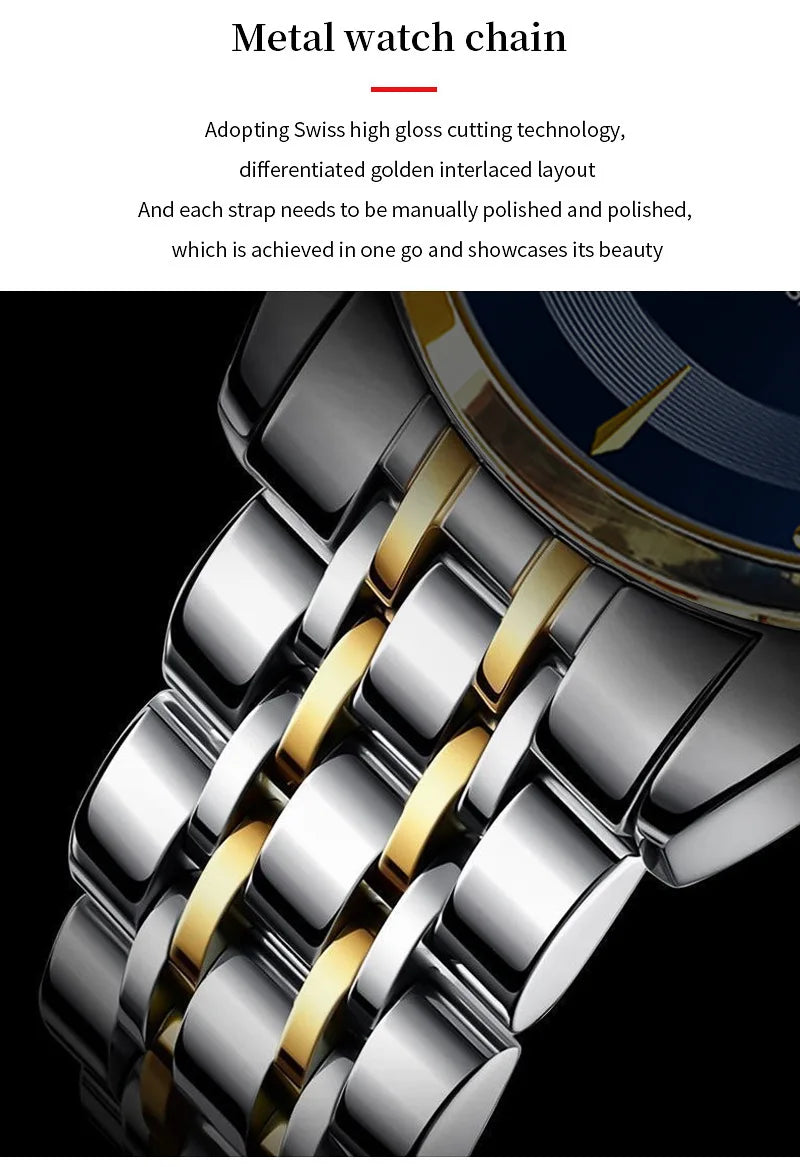 VA VA VOOM Moda Masculina Relógios À Prova D 'Água de Aço Inoxidável Negócios Simples Luz Noturna Data Top Marca Relógio de Quartzo para Homens