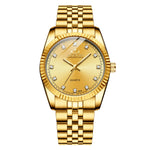 CHENXI-Relógio quartzo dourado masculino, strass, pulseira de aço inoxidável, impermeável, relógios de pulso empresariais para homens, várias cores, moda