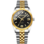 CHENXI-Relógio quartzo dourado masculino, strass, pulseira de aço inoxidável, impermeável, relógios de pulso empresariais para homens, várias cores, moda
