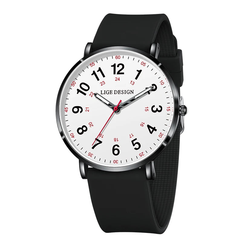 Lige moda elegante relógios para mulher senhoras doce cor silicone casual luminoso à prova dwaterproof água vestido de quartzo relógios de pulso femininos