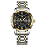 PENGAGAR-Relógio Quartz Masculino, Impermeável, Data Week, Relógio De Pulso Luminoso, Relógios De Aço Inoxidável, Relógio Masculino, Relógio Esportivo